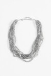 Collar mostacillas party vueltas gris