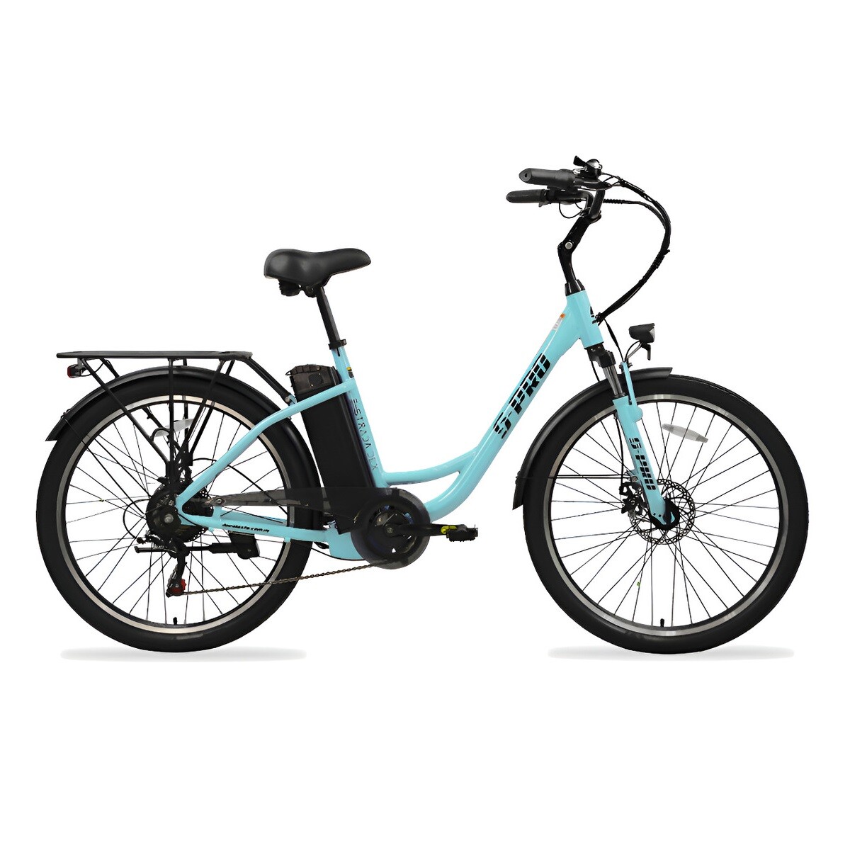 Bicicleta Eléctrica Urbana E-strada Dlx 2026 - Celeste 