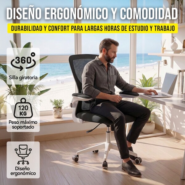Silla de escritorio Oficina Sillon Ejecutiva Ergonomica Apoyabrazos Regulables IMBACK Color Negro Silla de escritorio Oficina Sillon Ejecutiva Ergonomica Apoyabrazos Regulables IMBACK Color Negro