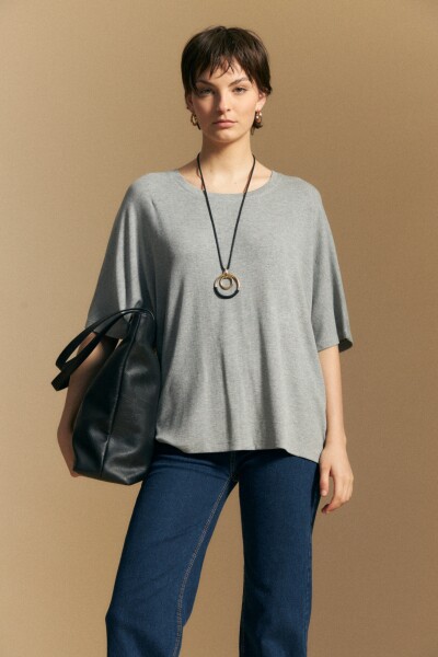 REMERA RONNY Gris Melange