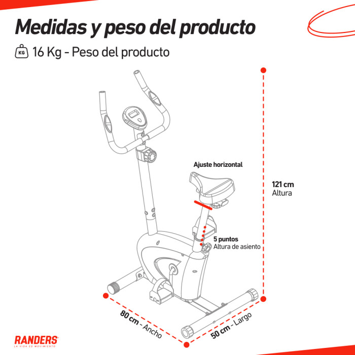 Bicicleta Fija Magnética Ergométrica Vertical ARG-161 Bicicleta Fija Magnética Ergométrica Vertical ARG-161