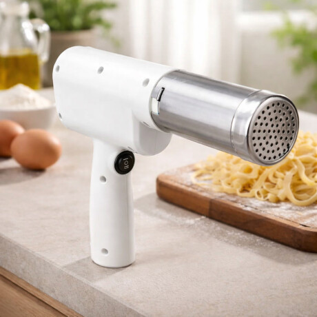 Máquina Eléctrica Para Hacer Pasta Portátil Acero Inoxidable Blanco