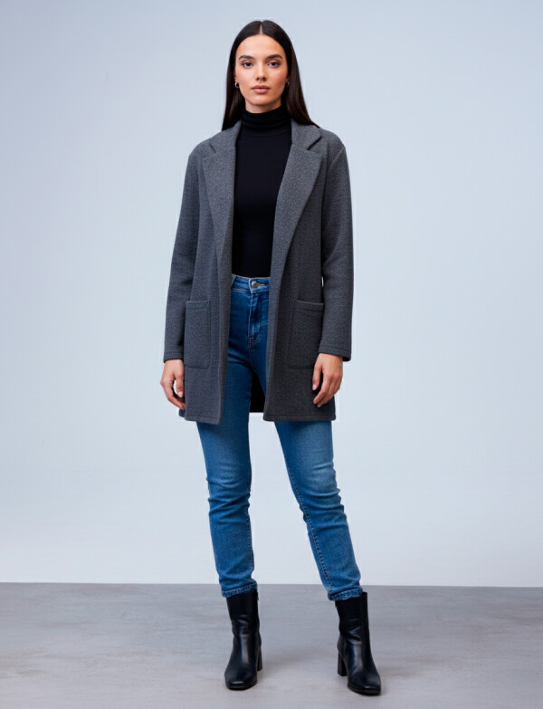 Blazer Cozy GRIS OSCURO