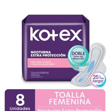 KOTEX TOALLITAS NOCTURNAS 8 UNIDADES KOTEX TOALLITAS NOCTURNAS 8 UNIDADES
