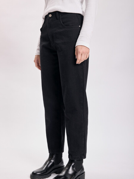 Pantalón jean carrot Negro