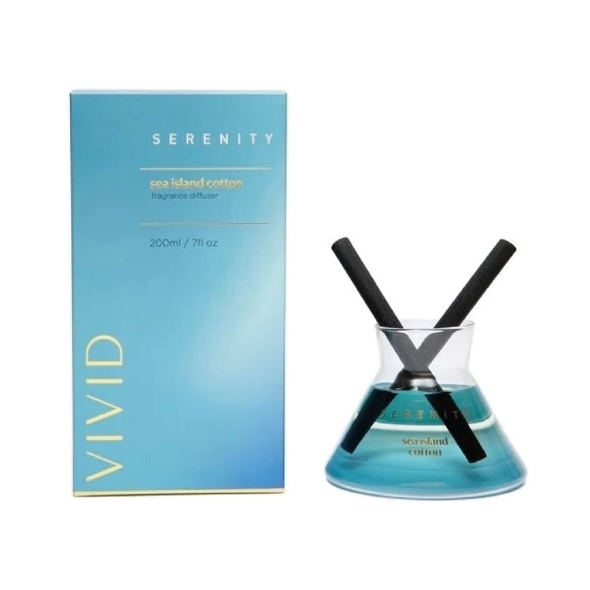 DIFUSOR DE AROMA 200ML SEA ISLAND COTTON CELESTE 