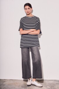 Remera Rayada Negro