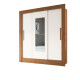 Placard Ropero 3 Puertas Corredizas Dormitorio Con Espejo Marrón