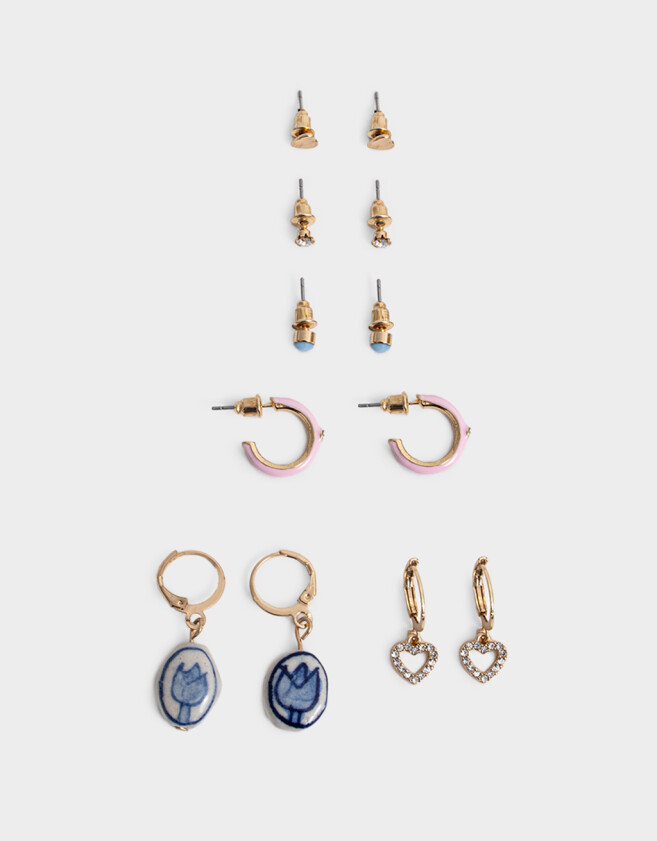 Aros Sets Azul Set De Aros - Dorado