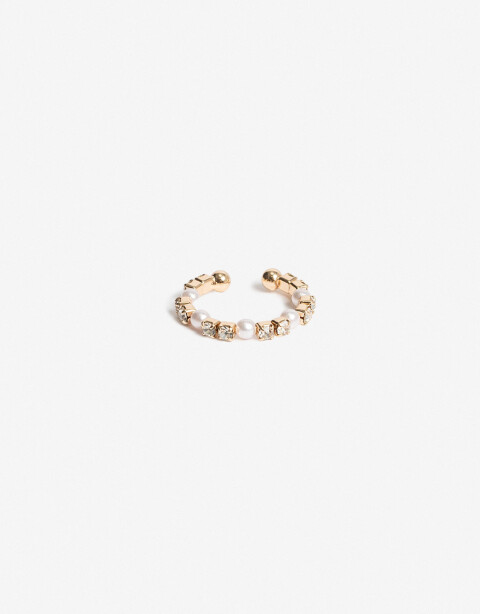 Anillos Chicos Perla Anillo Strass & Perla - Dorado