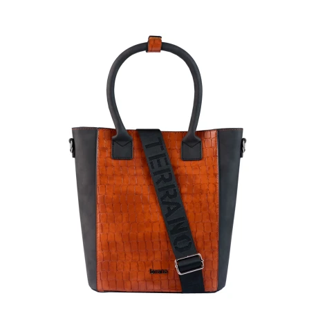 Matera de Mano Terrano con Correa MARRON-NEGRO