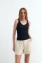 Top tejido punto rib tirantes finos NEGRO