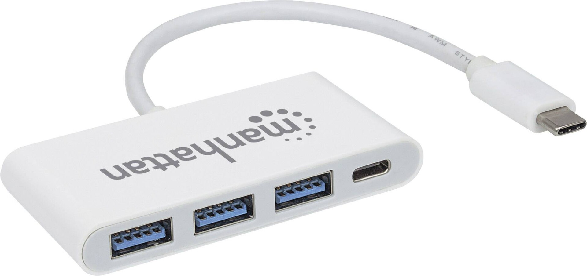 Hub USB C 3.1 a 3 Port USB 3.0 + 1 USB C hembra - Manhattan - 3543 
