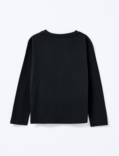 CAMISETA INFANTIL CON ESTAMPA NEGRO