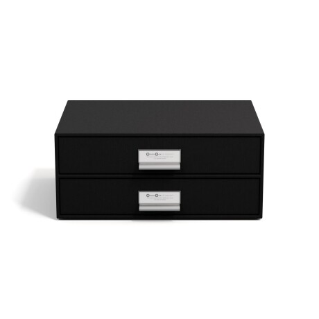 ORG ESCRITORIO 2 CAJONES PAPEL NEGRO BIRGER