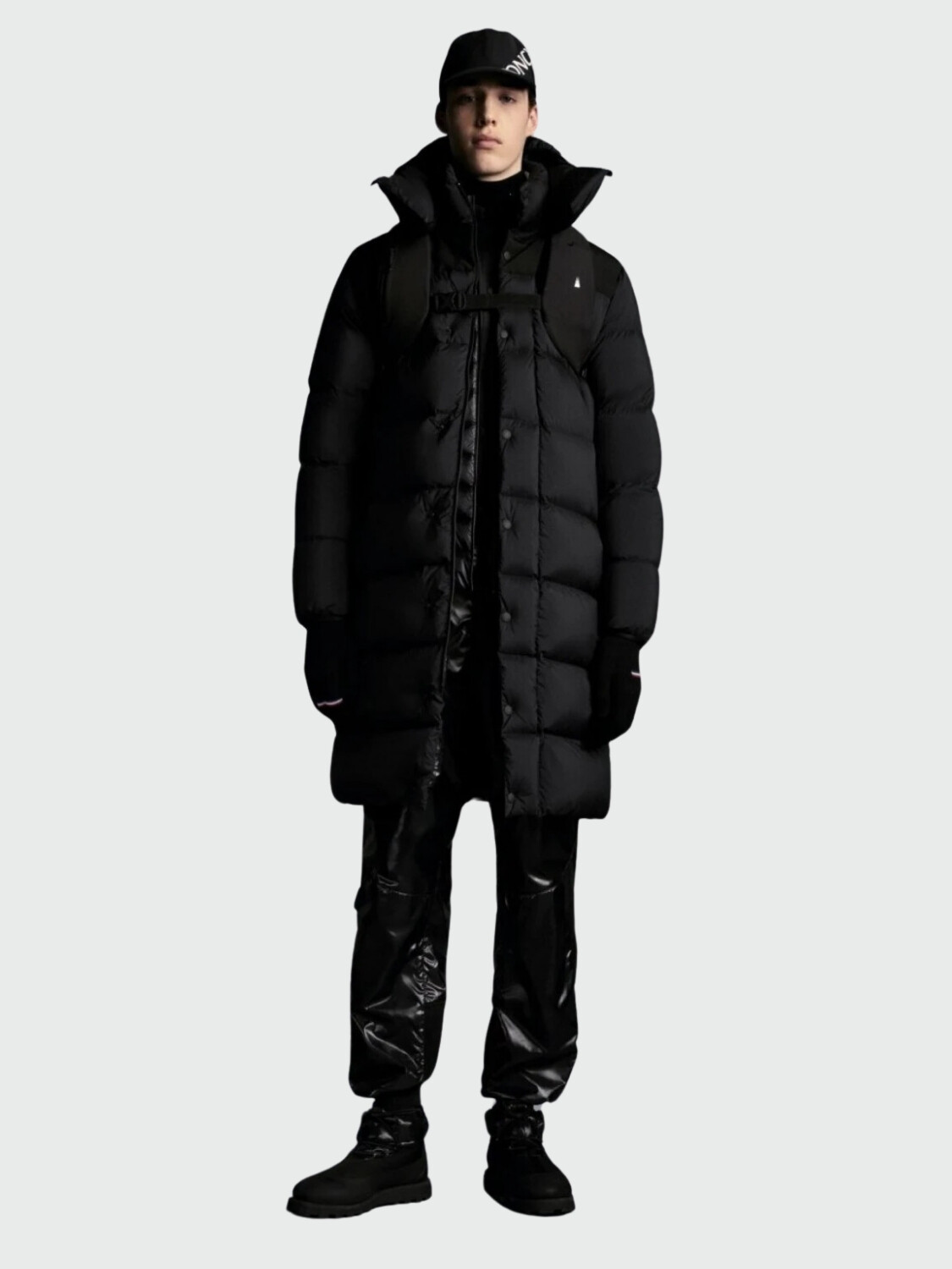 Moncler -Campera estilo parka impermeable con capucha desmontable rellena de plumas, Hanss Negro