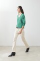 Sweater escote V verde