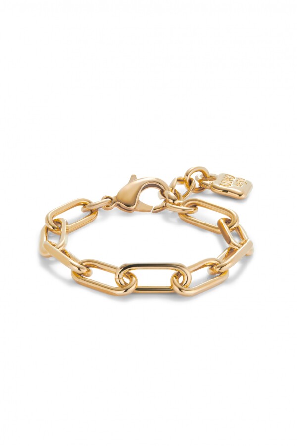 PULSERA CON ESLABONES BAÑADA EN ORO 18K Pulsera