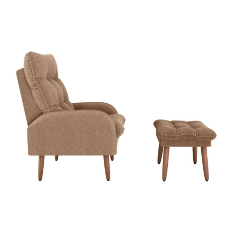 Combo Rustico Poltrona + Puff Nantes Marron