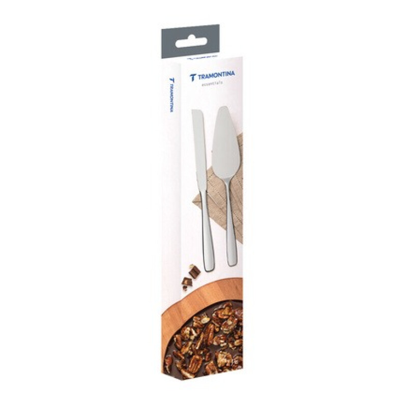 Set Tramontina para Torta 2 Piezas Cuchillo Serrado y Espátula Acero Inoxidable Set Tramontina para Torta 2 Piezas Cuchillo Serrado y Espátula Acero Inoxidable