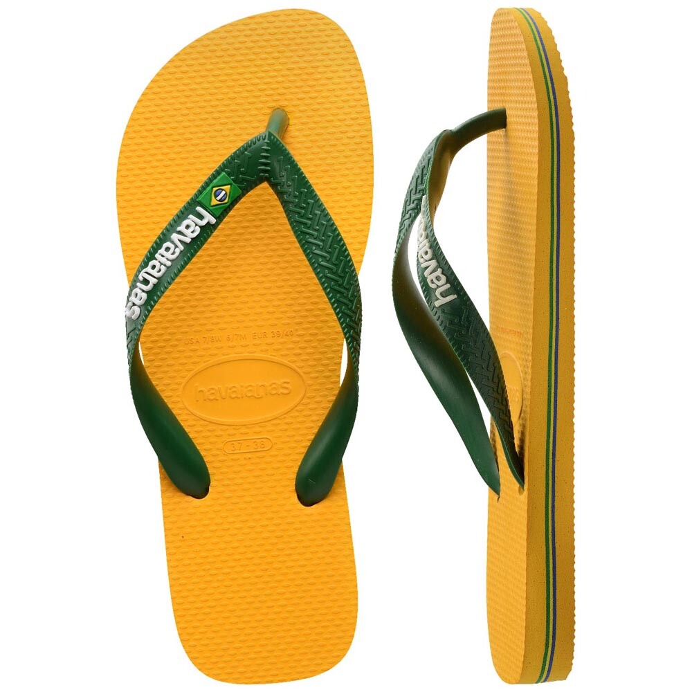 Sandalias Havaianas Brasil Logo Hombre Amarillo Pop