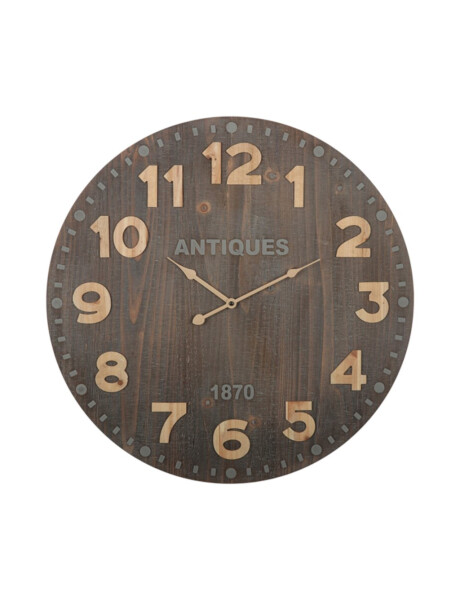 RELOJ DE PARED MDF D60X60X4.5CM MARRON ANTIQUES RELOJ DE PARED MDF D60X60X4.5CM MARRON ANTIQUES