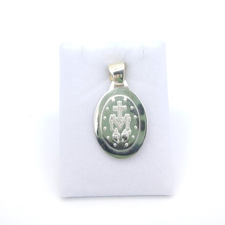 Medalla religiosa de plata 925 y double en oro 18 ktes, MILAGROSA. Medalla religiosa de plata 925 y double en oro 18 ktes, MILAGROSA.