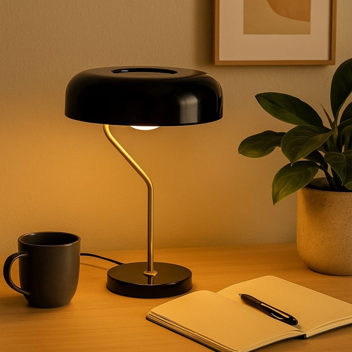 Luminaria de mesa ECLIPSE Negro 