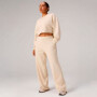 Polera Heavy Terry Cropped Pullover Mujer Almond Milk