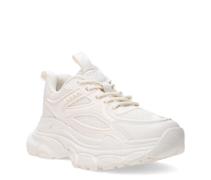 Championes de Mujer Miss Carol VESCOVO acordonado Beige