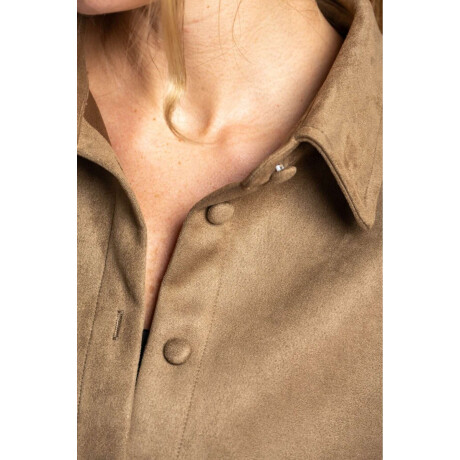 Camisa Gamuza Cuero Vegano Moca