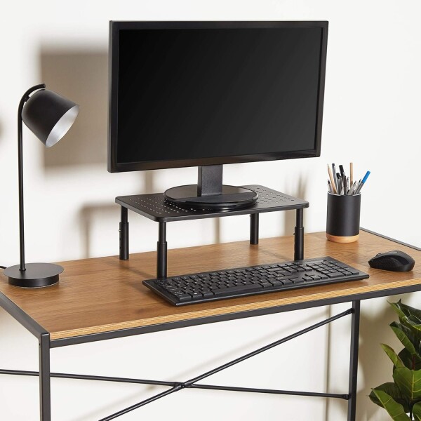 Base Soporte Elevador Para Monitor Brateck Notebooks Brateck Variante Color Negro