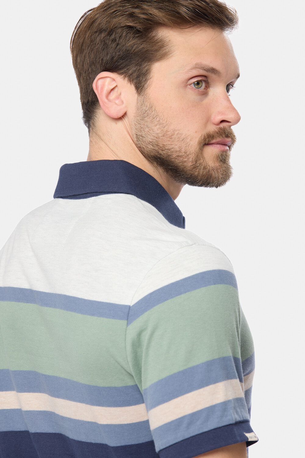 REMERA POLO RAYADA Verde