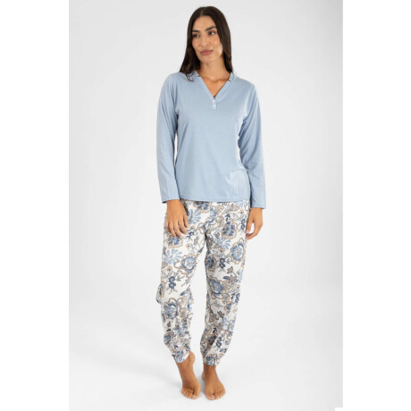 Pijama salvia Celeste