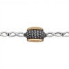 Pulsera Elegante-Plata y Oro-Piedra zirconia-PU5047 conpiedra