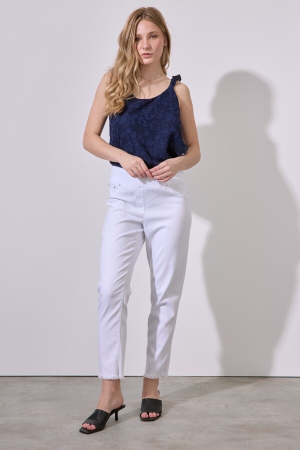 Jegging Tencel Ankle Flecos BLANCO