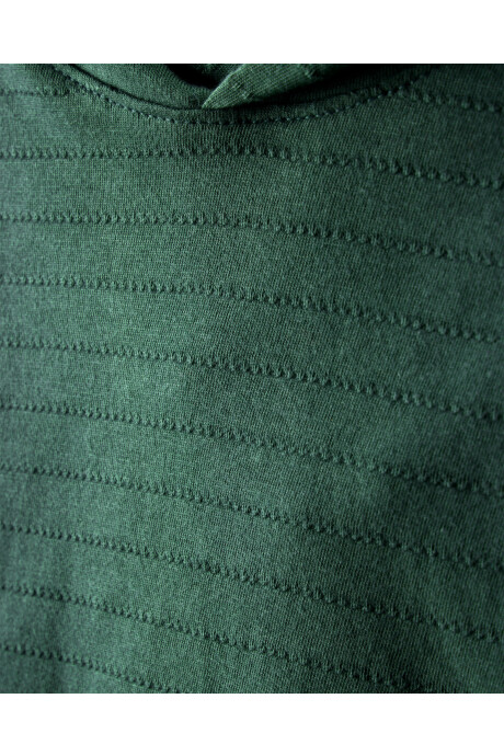 Remera de algodón, con capucha, verde Sin color