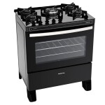 COCINA S/GAS 5 HORNALLAS, MESADA VIDRIO, ENC. ELÉCTRICO negro