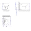 Inodoro corto suspendido Vogue Plus blanco Inodoro Corto Suspendido Vogue Plus Blanco