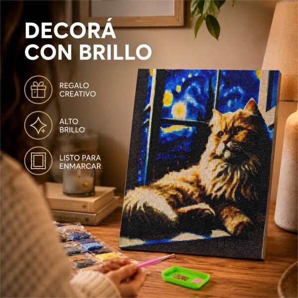 Kit de Pintura Diamante 5D Gatitos 40 x 30 cm DISEÑO 1