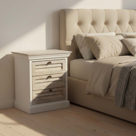 MESA DE LUZ 3C MADERA BLANCO EZIO