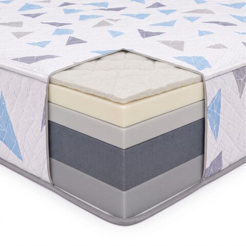 Sommier y Colchón 1 Plaza AZURITA - Espuma Alta Densidad Reversible - Soporta hasta 120 kg Sommier y Colchón 1 Plaza AZURITA - Espuma Alta Densidad Reversible - Soporta hasta 120 kg