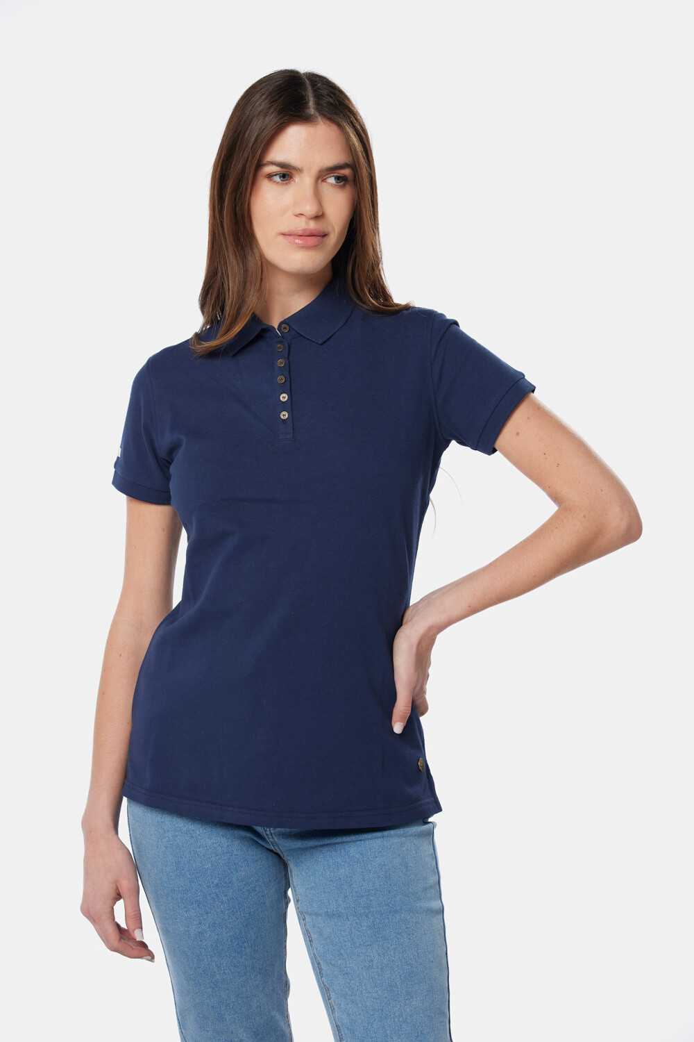 POLO PIQUE LISA Azul