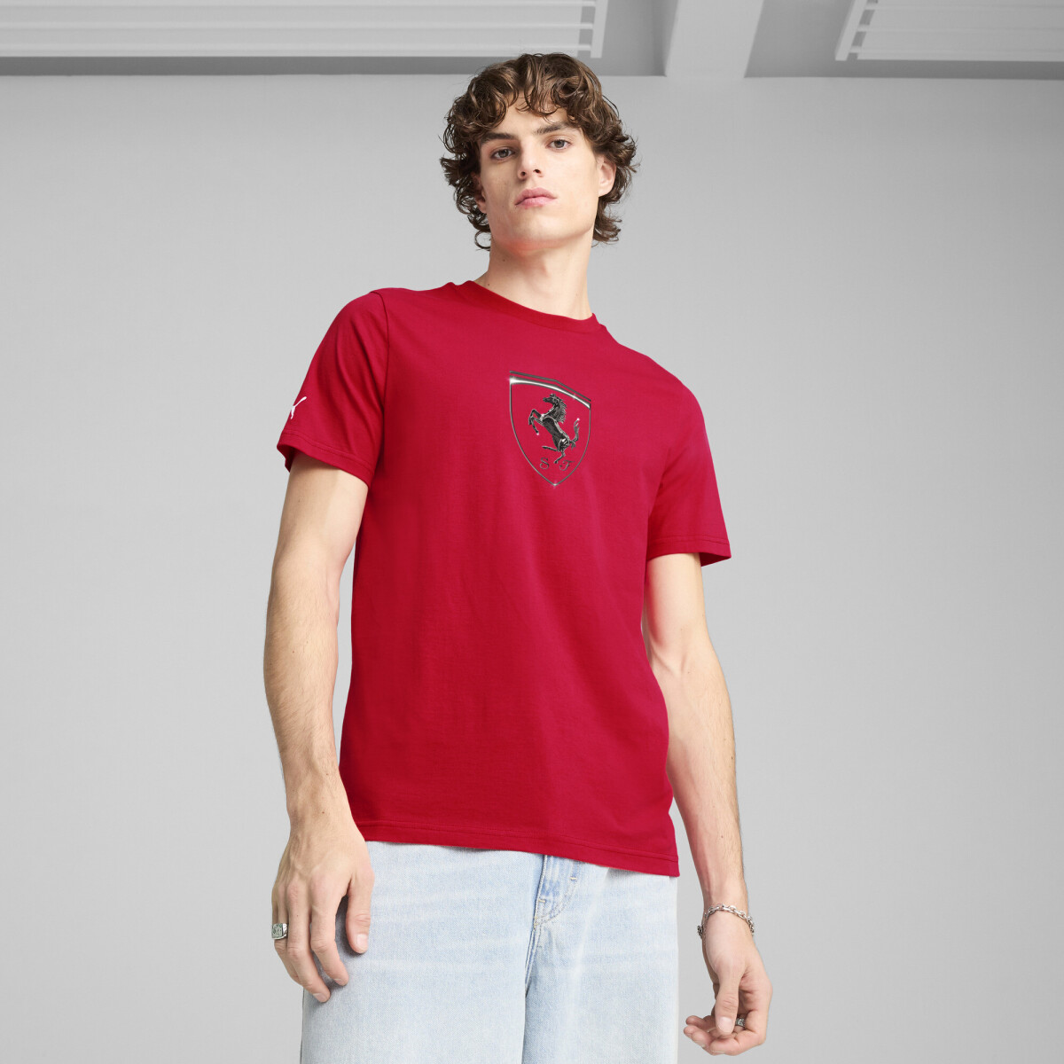Ferrari Race Tonal Big Shield Tee 63018902 - Rojo 