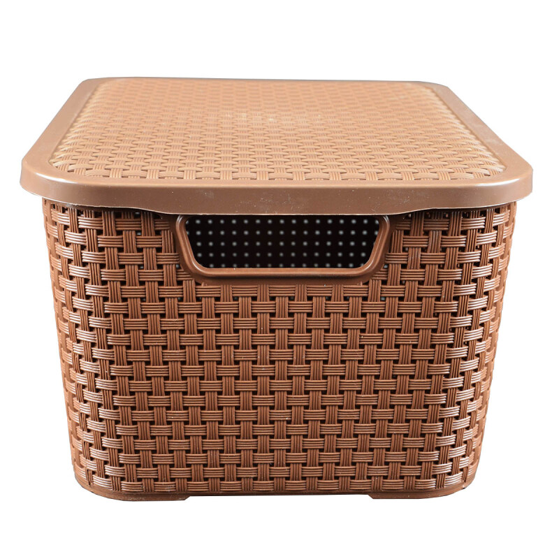 Set x2 Caja rattan 20 lts MARRON