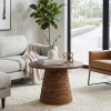MESA CENTRO MARRON/BEIGE 47X50CM GDE Unica