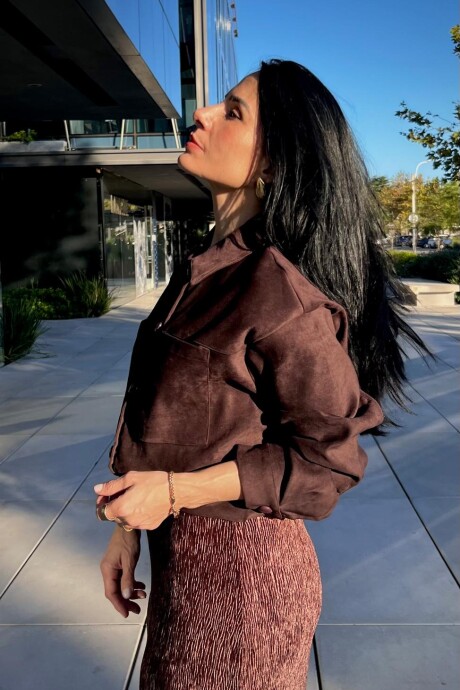 Camisa de gamuza Suede Marrón