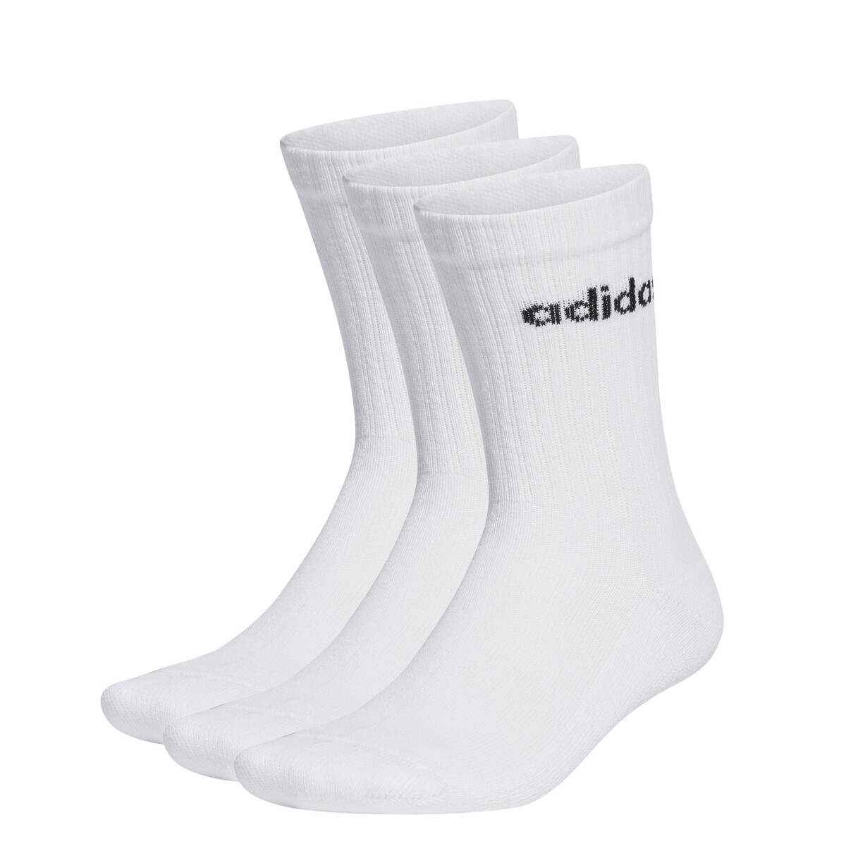 Medias Unisex Adidas x3 Linear Caña Alta Adidas - Blanco 
