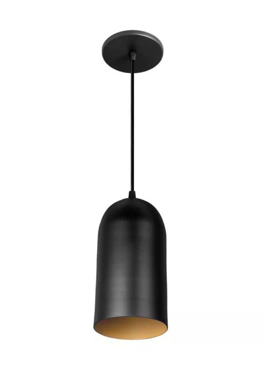 COLGANTE DOMO 1L E27 NEGRO LISO Y DORADO 