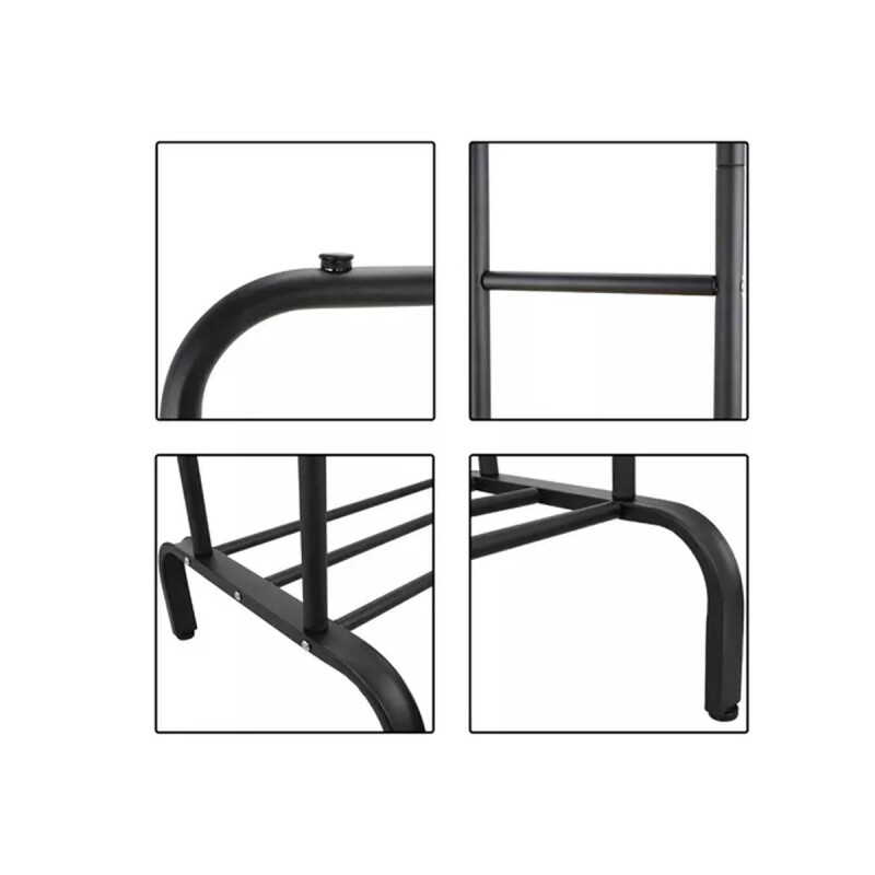 Perchero de metal doble NEGRO